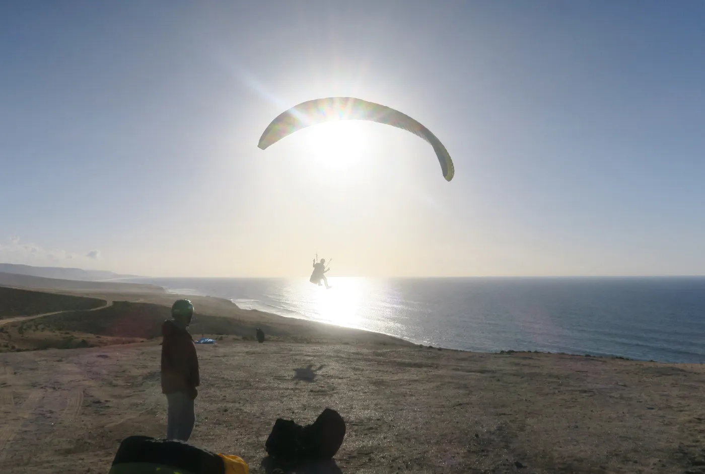 Aglou higher take off from the cliff