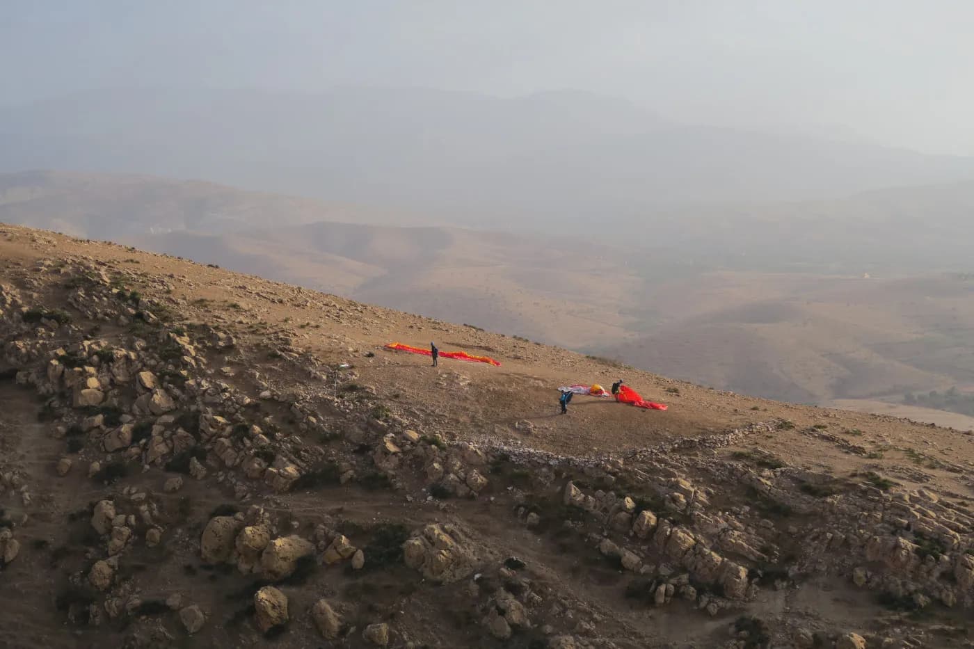 Take off at Ait Ourir flying site